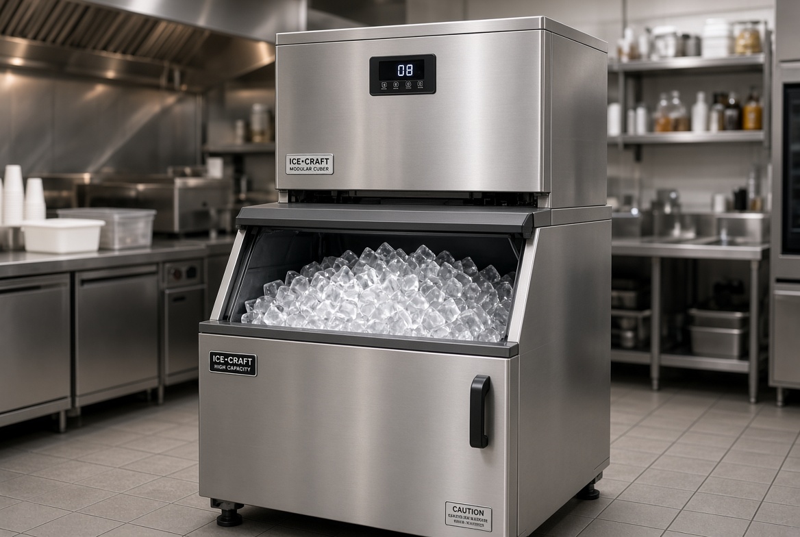 Commercial ice machines (also called commercial ice makers)